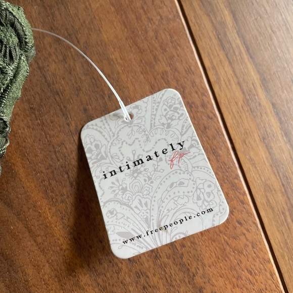 NEW Free People Small Intimately Army Green Corset Crop Top Bandeau Cottage - Picture 8 of 8